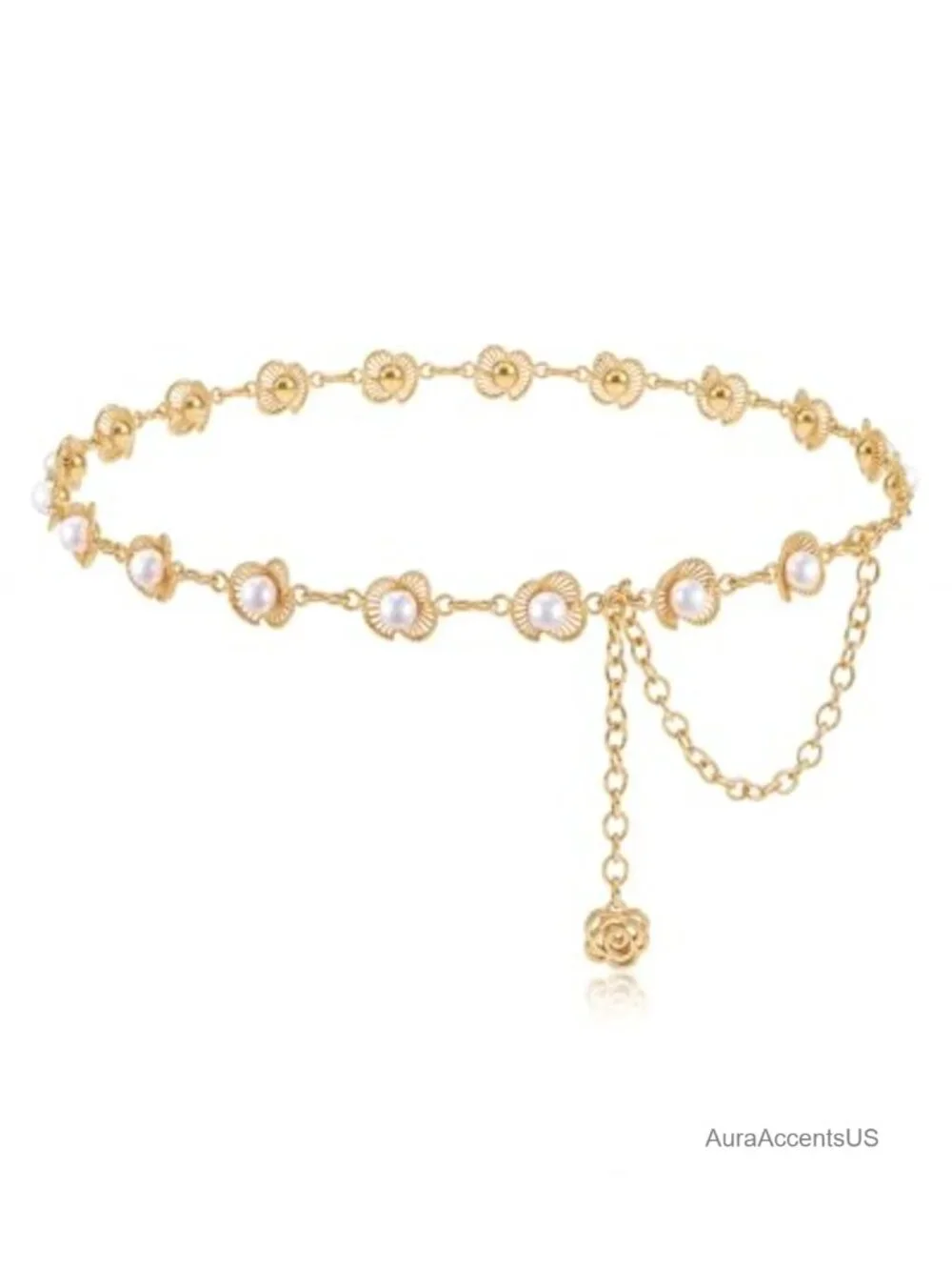 Fashion Metal Waist Chain Belt for Dress Jeans